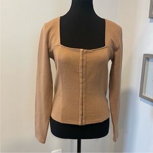 Anthropologie BB Dakota Ribbed Knit Corset Style Top NWT!